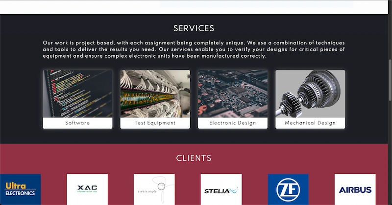 Red Earth Systems Website Screenshot